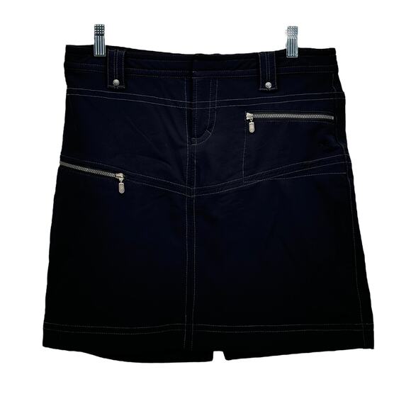 Athleta Women's Skirt SZ 6 Active Drawstring Zip Waist Hiking Athletic Black - Picture 1 of 8